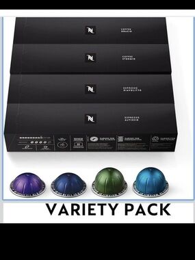 8-Nespresso Capsules Vertuo, Intense Variety Pack, 80 Count,